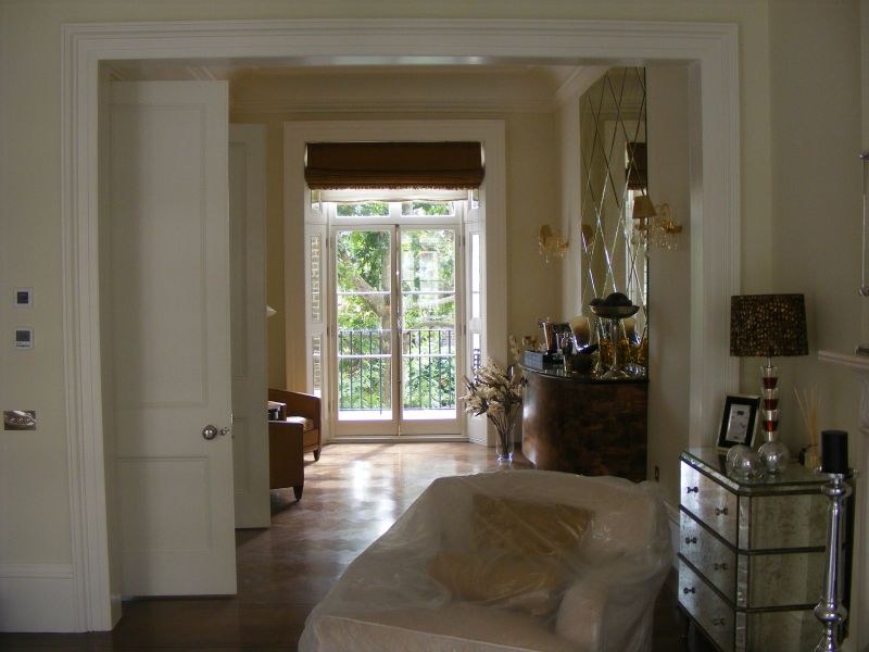 Decorated period doorway and adjoining interior